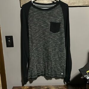 Y2K  Vintage Waffle knit long Tee colour block shirt